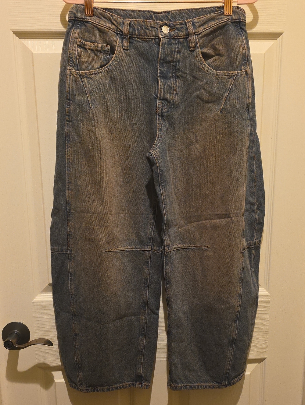 We The Free CRVY Venus High Rise Barrel Jeans Lost In Desert- NWOT